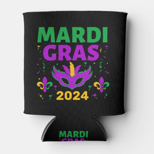 Mardi Gras 2024 Personalisiert Dosenkühler (Vorderseite)