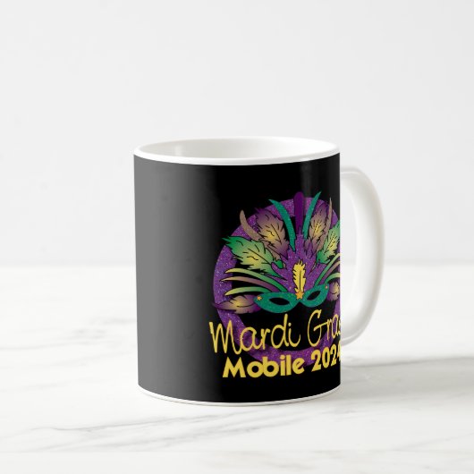 Mardi Gras 2024 Tasse - Mobile, AL (VorderseiteRechts)