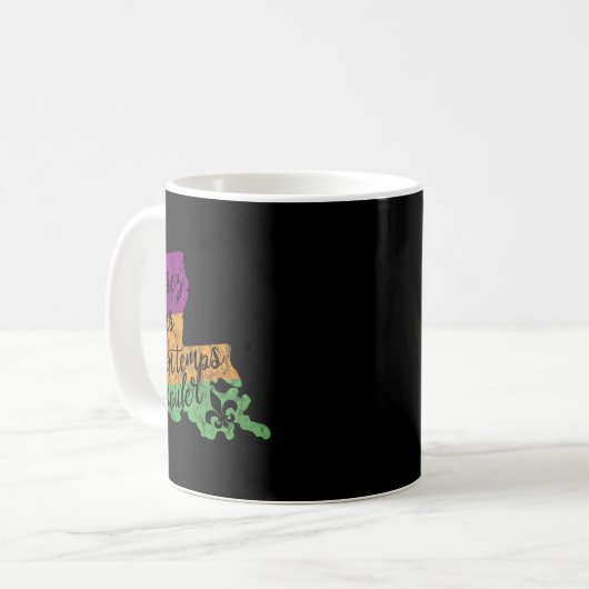 Mardi Gras 2025 Laissez Les Bon Temps Rouler New O Kaffeetasse (Vorderseite Links)