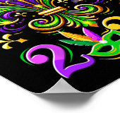 Mardi Gras 2025 Lilie Männer Frauen Kinder neu ode Poster (Ecke)