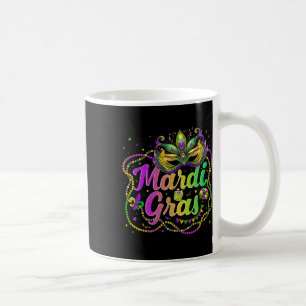 Mardi Gras 2025 Men Women Kids Beads Maske Feather Kaffeetasse