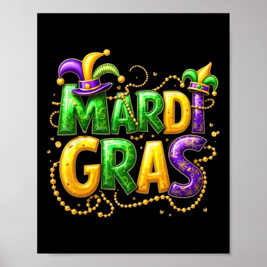 Mardi Gras 2025 Outfits for Men Women Poster (Vorne)