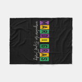 Mardi Gras 2025 überall ist nur Dienstag Fleecedecke (Vorderseite (Horizontal))