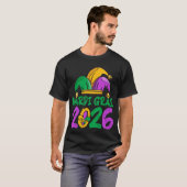 Mardi Gras 2026 Jester Hat Carnival Celebration T-Shirt (Vorne ganz)