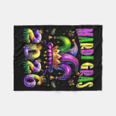 Mardi Gras 2026 Jester Outfit Kids Girls Boys Men  Fleecedecke (Vorderseite (Horizontal))