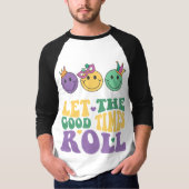Mardi Gras 3/4 Sleeve Raglan T - Shirt (Vorderseite)