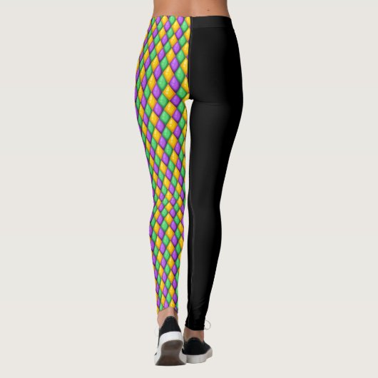 Mardi Gras 3 Diamonds Pop Mode Leggings (Rückseite)