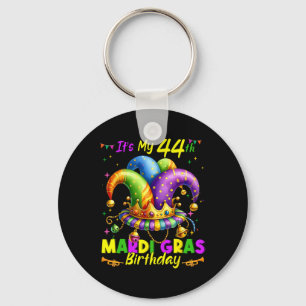 Mardi Gras 44. Geburtstag Fett Dienstag 44 Jahre a Schlüsselanhänger