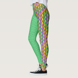 Mardi Gras 4 Diamonds Pop Mode Leggings