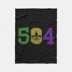 Mardi Gras 504 Nola Fleecedecke