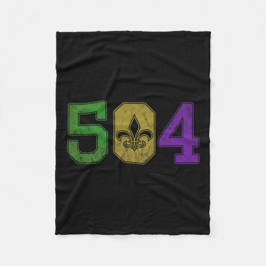 Mardi Gras 504 Nola Fleecedecke (Vorderseite)