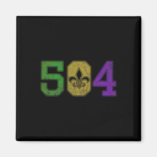 Mardi Gras 504 Nola Magnet (Vorne)