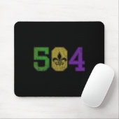 Mardi Gras 504 Nola Mousepad (Mit Mouse)