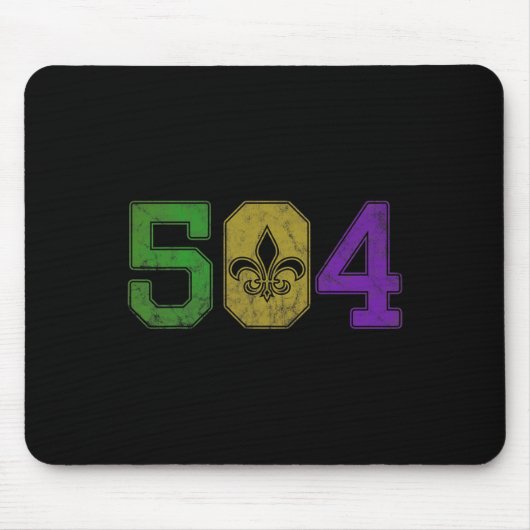 Mardi Gras 504 Nola Mousepad (Vorne)