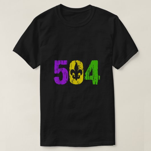 Mardi Gras 504 Nola New Orleans Louisiana Mardi T-Shirt (Design vorne)