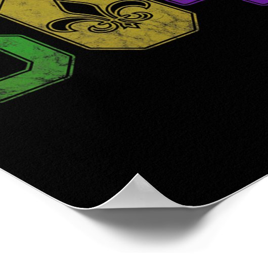 Mardi Gras 504 Nola Poster (Ecke)