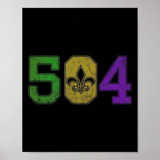 Mardi Gras 504 Nola Poster (Vorne)