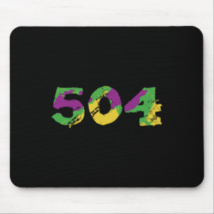 Mardi Gras 504 Nola Retro New Orleans T-Shirt Fleu Mousepad
