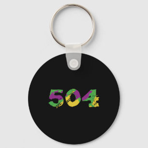 Mardi Gras 504 Nola Retro New Orleans T-Shirt Fleu Schlüsselanhänger
