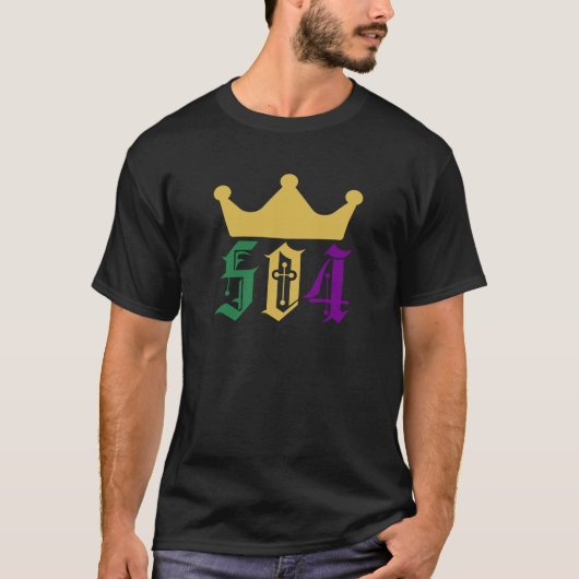Mardi Gras 504 T-Shirt (Vorderseite)