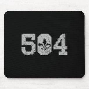 Mardi Gras 504 T Shirt Nola New Orleans Louisiana Mousepad