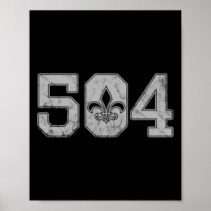 Mardi Gras 504 T Shirt Nola New Orleans Louisiana Poster