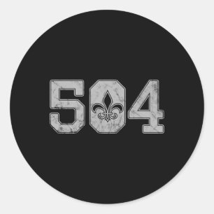 Mardi Gras 504 T Shirt Nola New Orleans Louisiana Runder Aufkleber