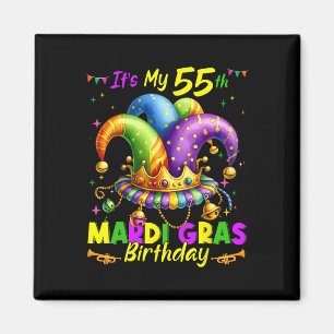 Mardi Gras 55. Geburtstag Fett Dienstag 55 Jahre a Magnet