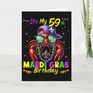Mardi Gras 59. Geburtstag Fat Tuesday 59 Jahre alt Karte