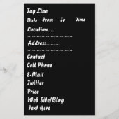 Mardi Gras 5.5" x 8.5" Portrait View Notes Bitte Flyer (Hinten)