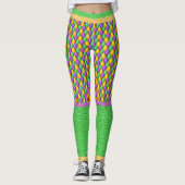 Mardi Gras 6 Diamonds Pop Mode Leggings (Vorderseite)