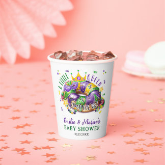 Mardi Gras A little Queen in on the way Pappbecher