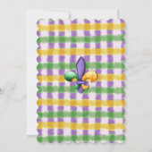 Mardi Gras A little Queen Scallop Invitation Einladung (Rückseite)