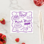 Mardi Gras Abschlussfeier Serviette (Beispiel)