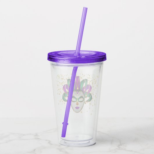 Mardi Gras Acrylic Tumbler Acryltrinkbecher (Rückseite)