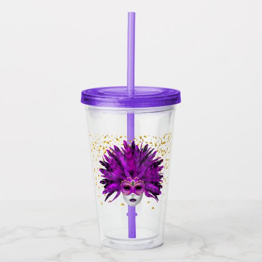 Mardi Gras Acrylic Tumbler Acryltrinkbecher (Vorderseite)