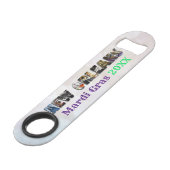 Mardi Gras Add Year New Orleans Nola Speed Flaschenöffner (Vorderseite Schrägansicht)