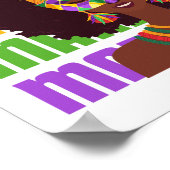 MARDI GRAS Afro Königin Poster (Ecke)