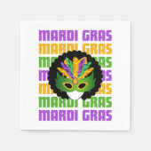 MARDI GRAS Afro Masquerade Serviette (Vorderseite)