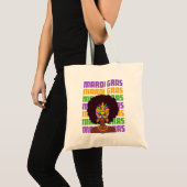 MARDI GRAS Afro Queen Tragetasche (Vorderseite (Produkt))