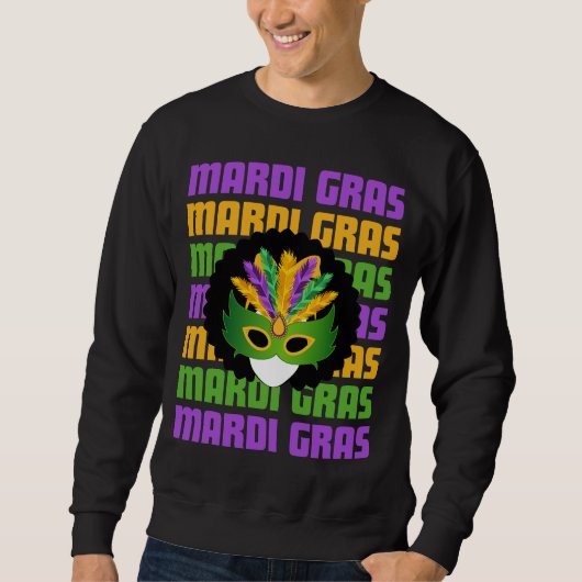 MARDI GRAS Afro Sweatshirt (Vorderseite)