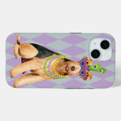 Mardi Gras Airedale Case-Mate iPhone Hülle (Rückseite (Horizontal))