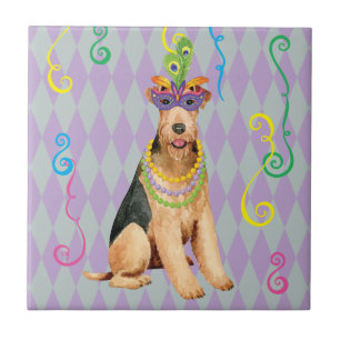 Mardi Gras Airedale Fliese