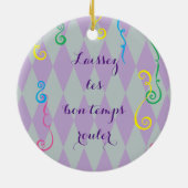 Mardi Gras Airedale Keramik Ornament (Hinten)