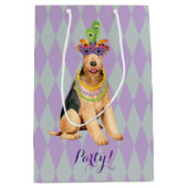 Mardi Gras Airedale Mittlere Geschenktüte (Vorderseite)