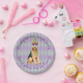 Mardi Gras Airedale Pappteller (Party)