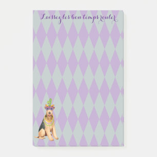 Mardi Gras Airedale Terrier Post-it Klebezettel