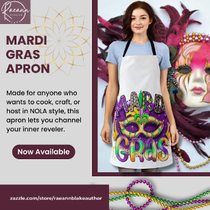 Mardi Gras All-over-Print-Schürze Schürze