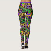 Mardi Gras Alles Perlen Maski Party Leggings (Rückseite)