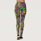 Mardi Gras Alles Perlen Maski Party Leggings (Rückseite)